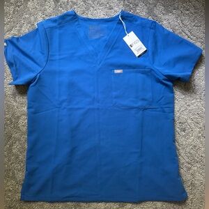 FIGS Catarina One-pocket Scrub Top, NEVER WORN, Royal blue, new with tags,Women
